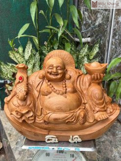 Tượng Di Lặc Gỗ Ngọc Am Cao 36 (cm)