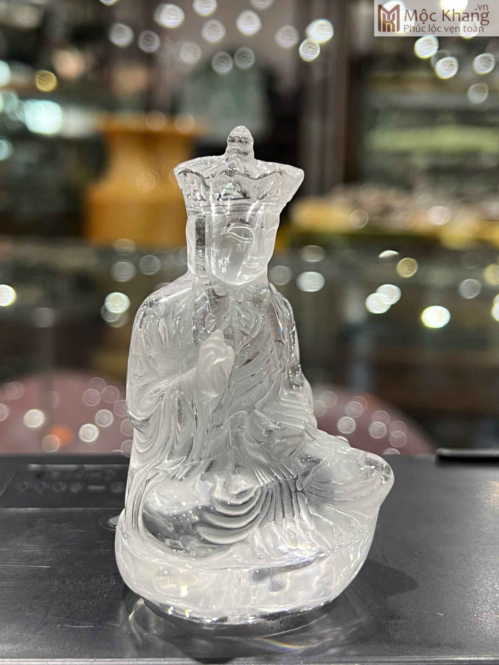 Tượng Địa Tạng Vương Bồ Tát Thạch Anh Trắng Cao 8 (cm) (1) Tuong Dia Tang Vuong Bo Tat Thach Anh Trang Cao 8 cm 1