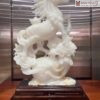 Tượng Ngựa Ngọc Onyx Trắng Cao 62 (cm)