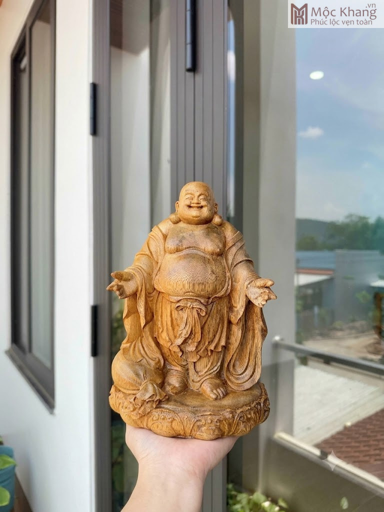 Tượng Phật Di Lặc Trầm Hương Cao 20 (cm) Tượng Phật Di Lặc Trầm Hương