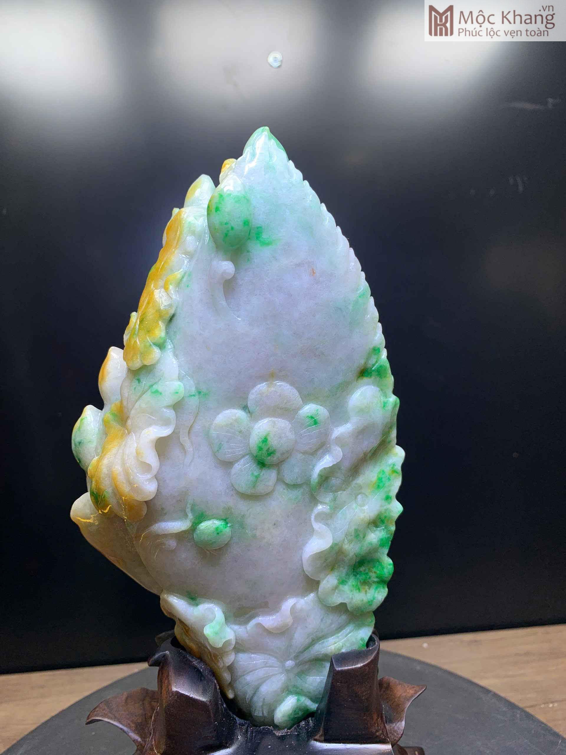Tượng Phật Quan Âm Ngồi Đài Sen Ngọc Phỉ Thúy Cao 30 (cm) (2) Tuong Phat Quan Am Ngoi Dai Sen Ngoc Phi Thuy Cao 30 cm 2