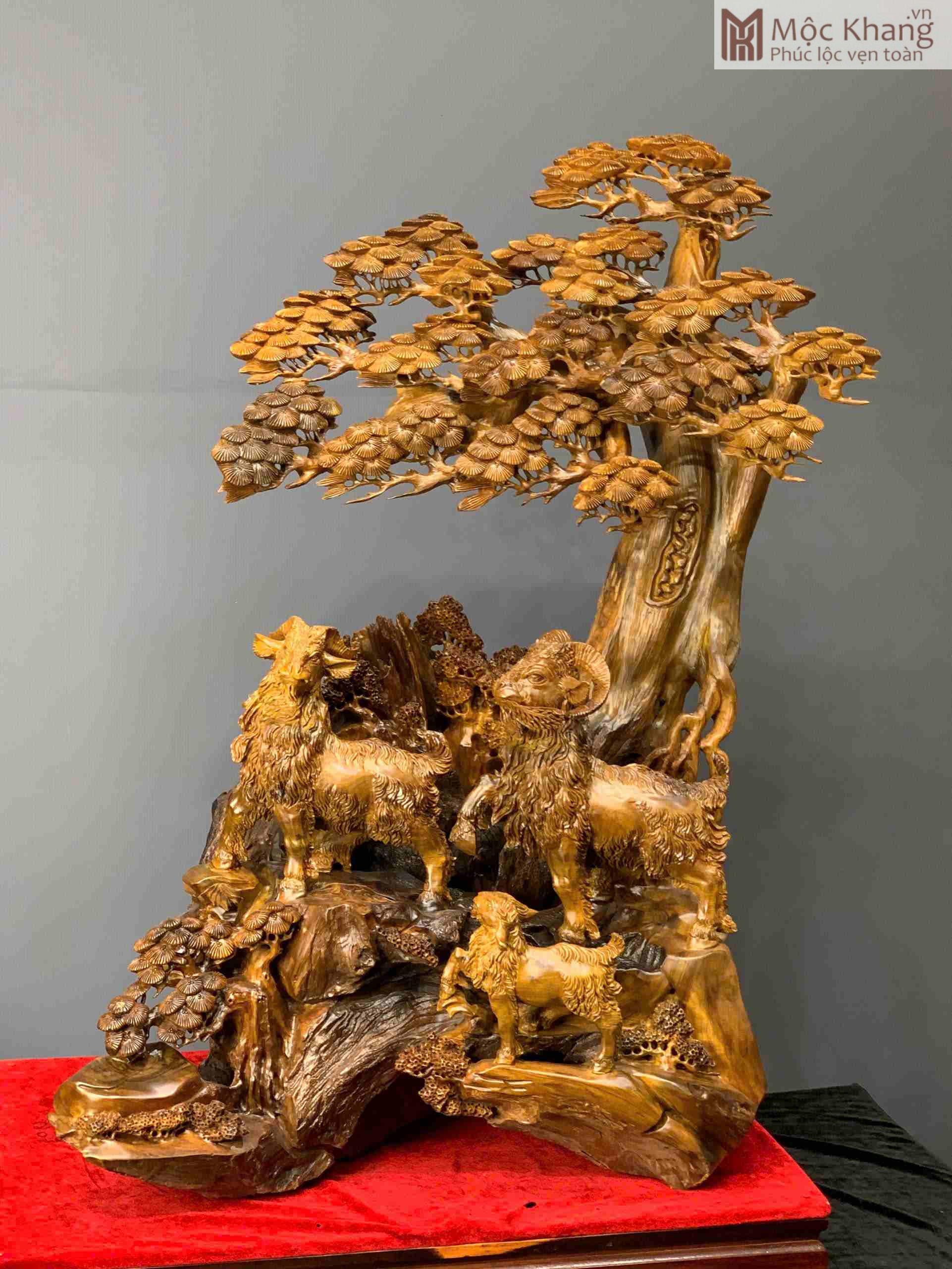 Tượng Tam Dương Gỗ Bách Xanh Cao 96 (cm) (2)_2 Tượng Tam Dương Gỗ Bách Xanh Cao 96 (cm)