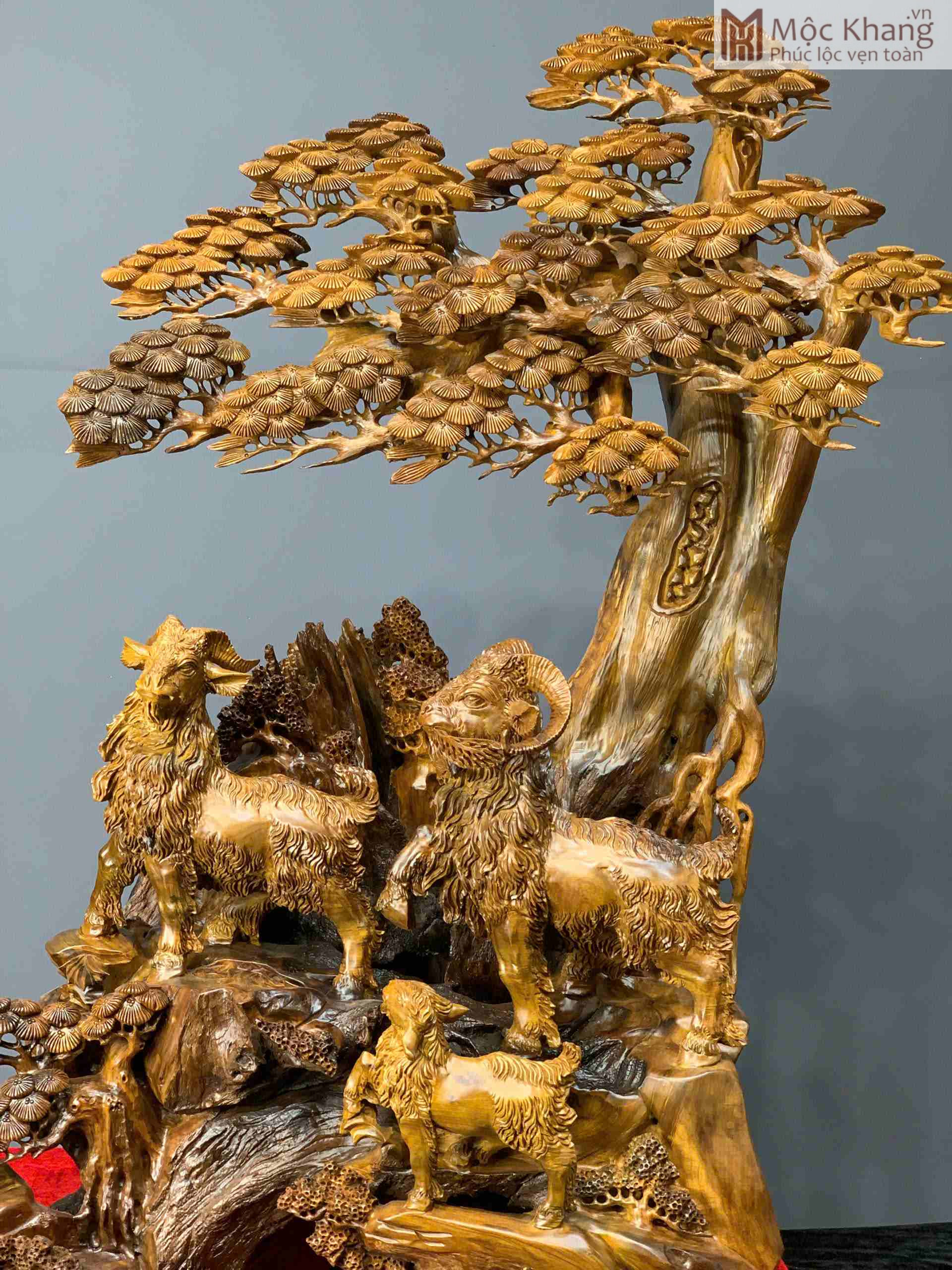 Tượng Tam Dương Gỗ Bách Xanh Cao 96 (cm) (4)_4 Tuong Tam Duong Go Bach Xanh Cao 96 cm 4 4