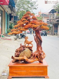 Tượng Tam Dương Khai Thái Gỗ Hương Ta Cao 127 (cm)