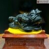 Tượng Thiềm Thừ Ngọc Onyx Đen Cao 10 (cm)
