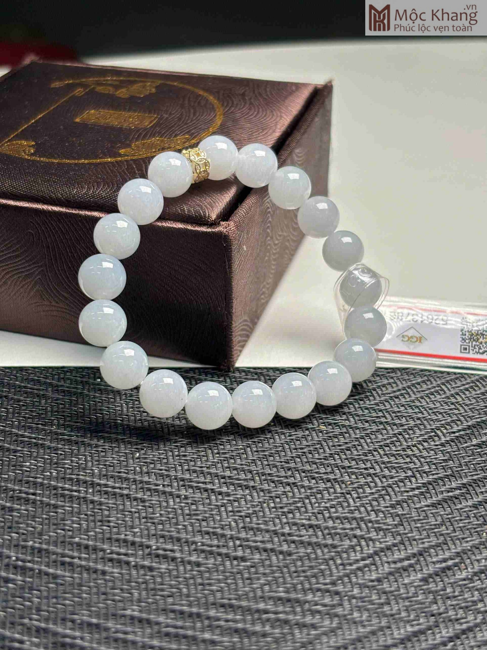 Vòng Bạch Ngọc Cẩm Thạch Hạt 10 (mm) (3)_3 Vòng Bạch Ngọc Cẩm Thạch Hạt 10 (mm)