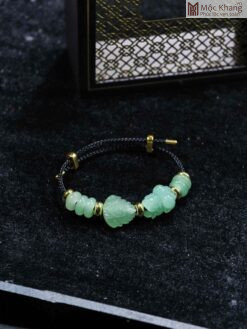 Vòng Hồ Ly Chúa Tỳ Hưu Ngũ Điếu Aventurine