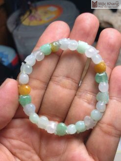 Vòng Tay Heo Cẩm Thạch Hạt 7.5 (mm)