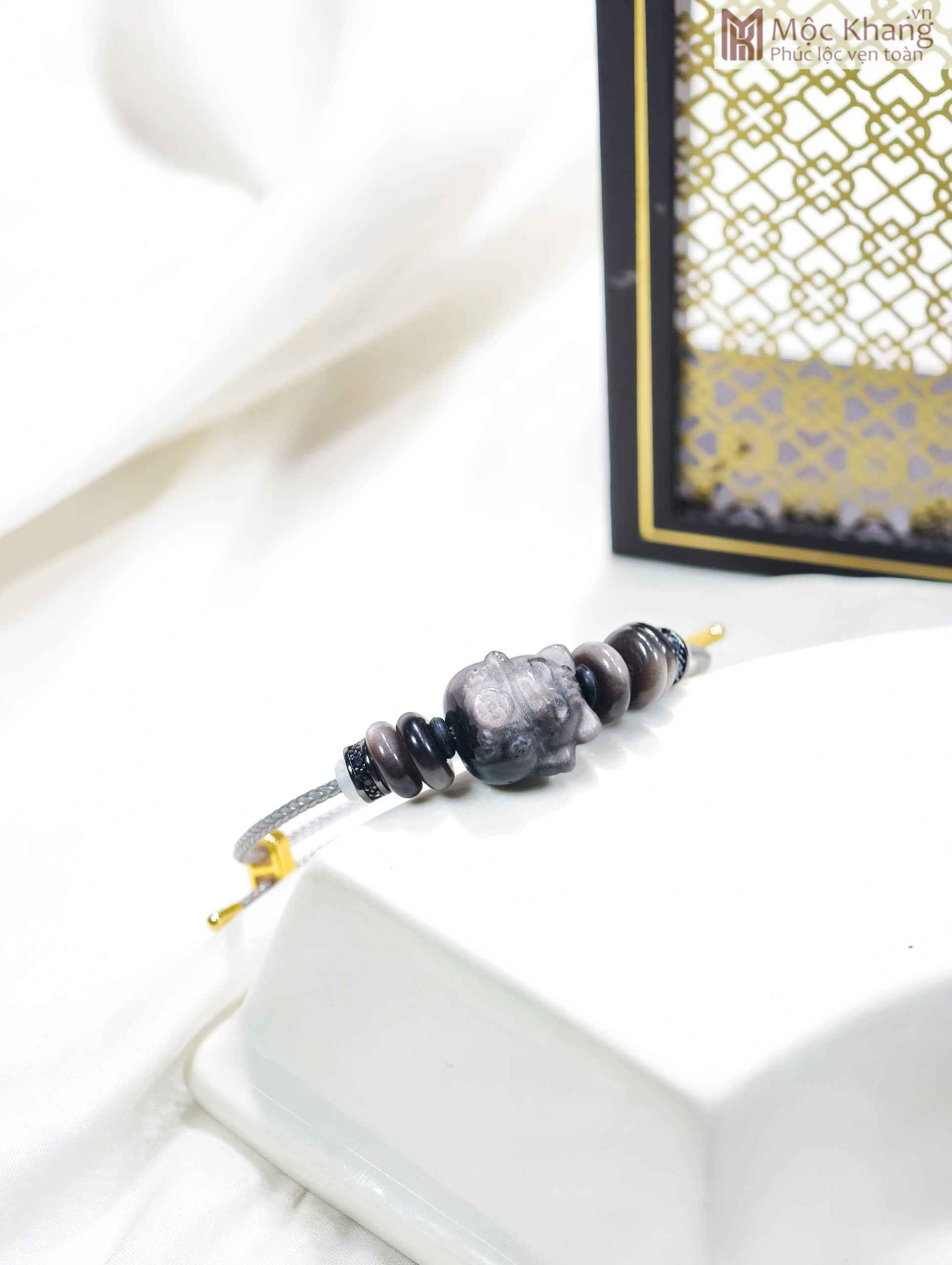 Vòng Tay Mèo Thần Tài Mix Ngũ Điếu Obsidian (2) Vong Tay Meo Than Tai Mix Ngu Dieu Obsidian 2