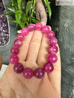Vòng Tay Ruby Hạt 12 (mm)