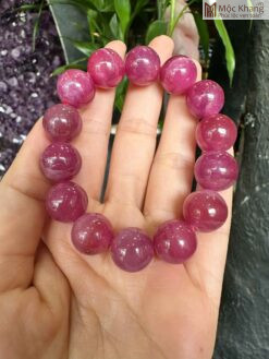 Vòng Tay Ruby Hạt 14,5 (mm)