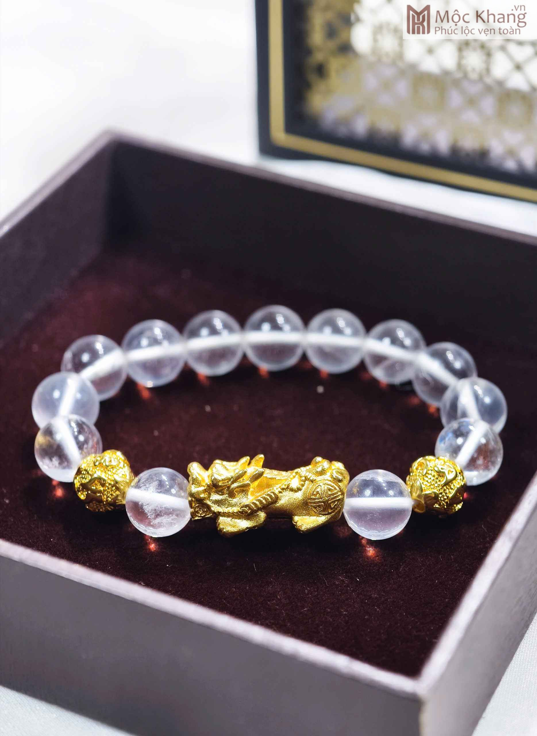 Vòng Tay Thạch Anh Trắng Hạt 9 (mm) (2)_1 Vòng Tay Thạch Anh Trắng Hạt 9 (mm)