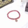 Vòng Thạch Anh Dâu Hồng Mix Charm Titan