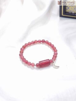 Vòng Thạch Anh Dâu Tây Mix Lu Thống