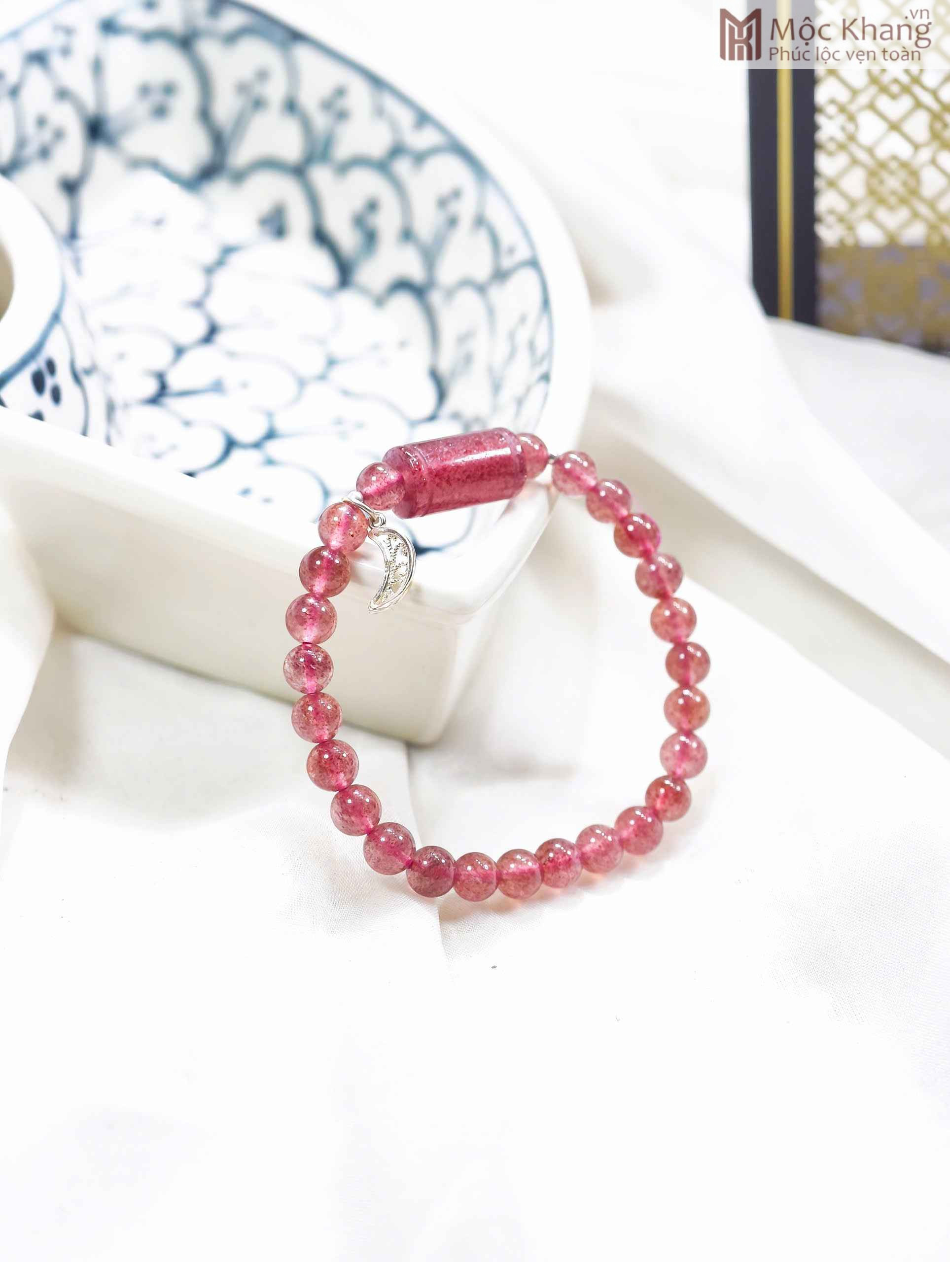 Vòng Thạch Anh Dâu Tây Mix Lu Thống (3) Vong Thach Anh Dau Tay Mix Lu Thong 3