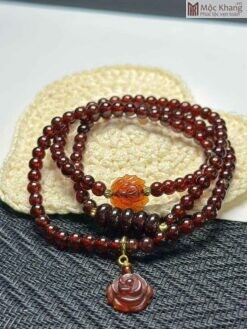 Chuỗi Garnet Ngọc Hồng Lựu Hạt 4,8 (mm)