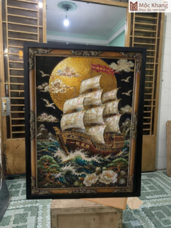 Tranh Thuận Buồm Xuôi Gió Gỗ Tự Nhiên Cao 80 (cm)