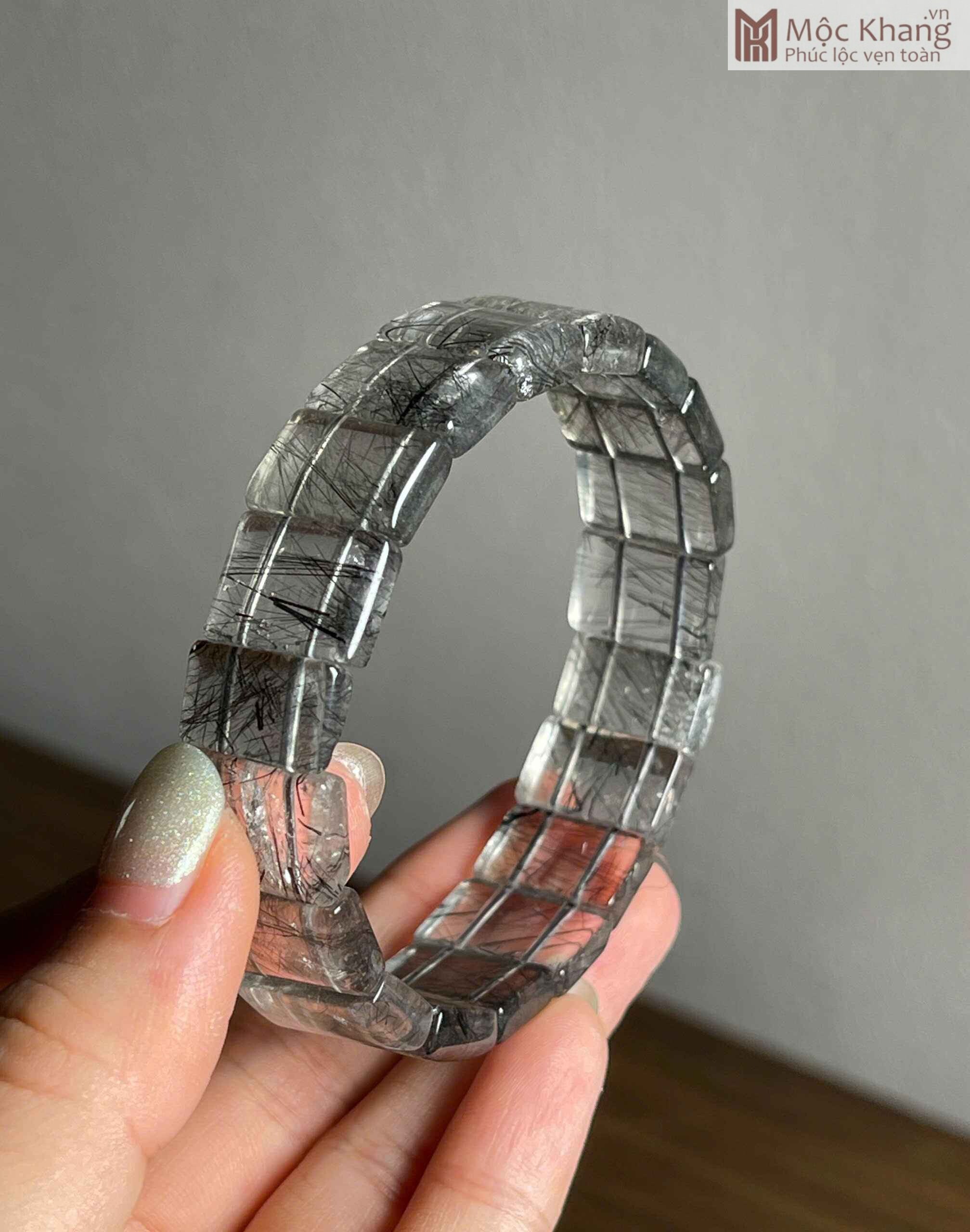 Vòng Tay Thạch Anh Tóc Đen Bản Khúc Hạt 16 (mm) (2) Vong Tay Thach Anh Toc Den Ban Khuc Hat 16 mm 2