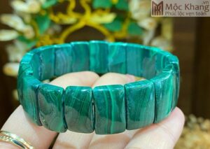 Vòng Tay Bản Khúc Đá Malachite