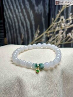 Chuỗi Bạch Ngọc Mix Charm Bạc Hạt 7,4(mm)