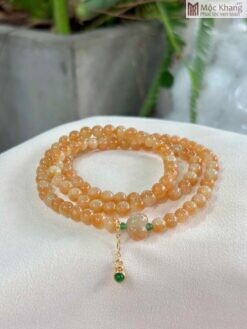 Chuỗi Ngọc Huyết Uyên Ương Mix Charm Bạc Hạt 5,6(mm)