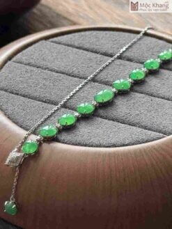 Dây Chuyền Phỉ Thúy Dây Vàng 18K