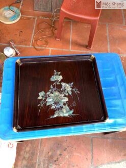 Khay Trà Trắc Khảm Trai Dài 41(cm)