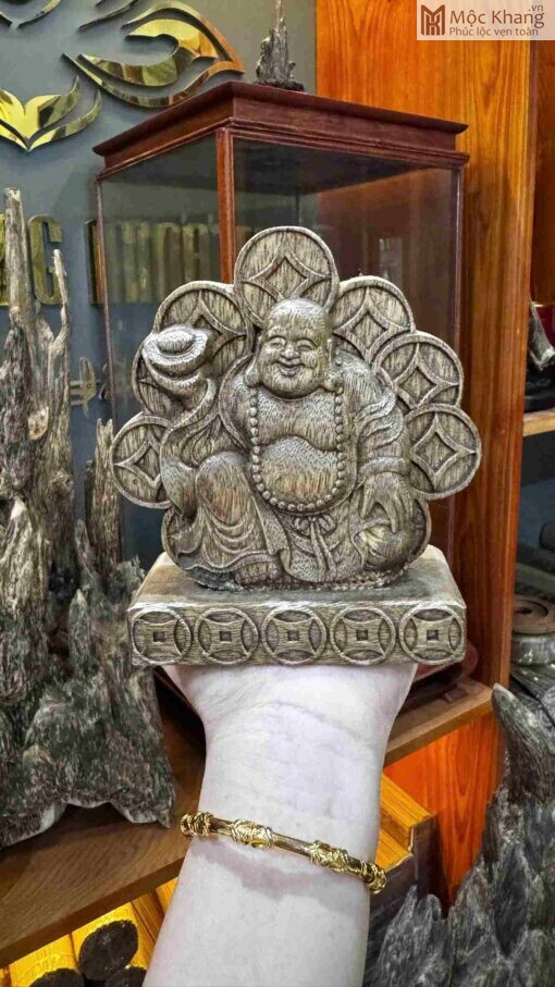 Tượng Di Lặc Trầm Hương Cao 12(cm)