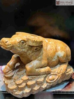 Tượng Kim Ngưu Phú Quý Ngọc Serpentin Cao 50(cm)
