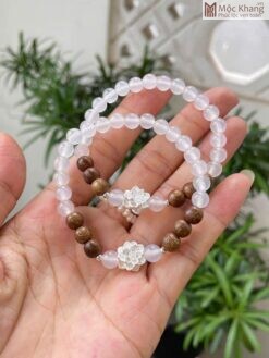 Vòng Mã Não Bạch Nguyệt Quang Mix Trầm Tốc