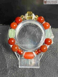 Vòng Mã Não Mix Charm Hạt 12.2(mm)