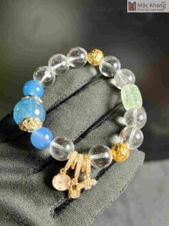 Vòng Tay Aquamarine Hạt 15.5(mm)
