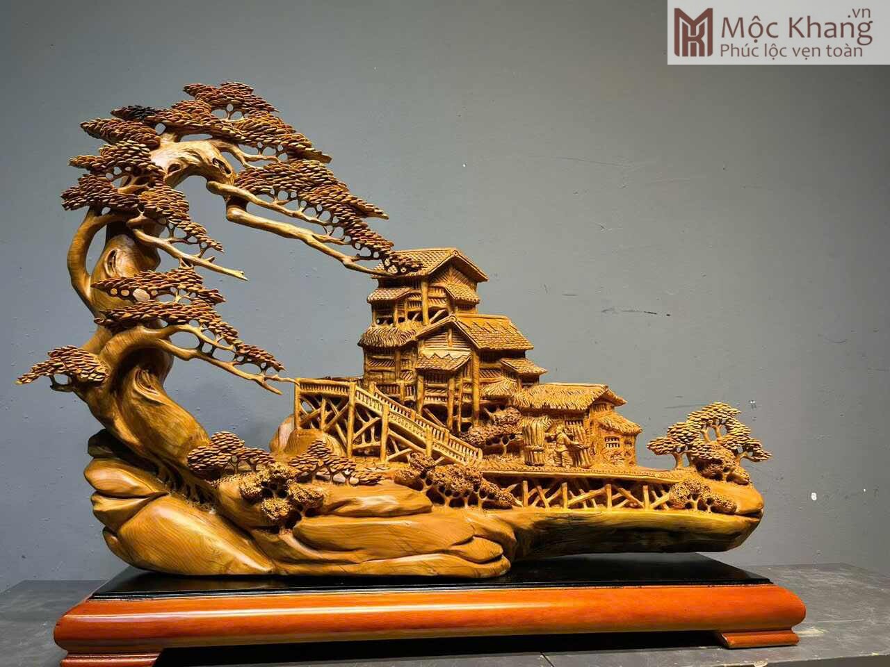 tieu-canh-lang-que-go-nhai-bach-cao-62cm tieu-canh-lang-que-go-nhai-bach-cao-62cm