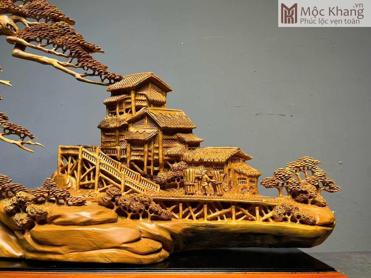 tieu-canh-lang-que-go-nhai-bach-cao-62cm tieu-canh-lang-que-go-nhai-bach-cao-62cm