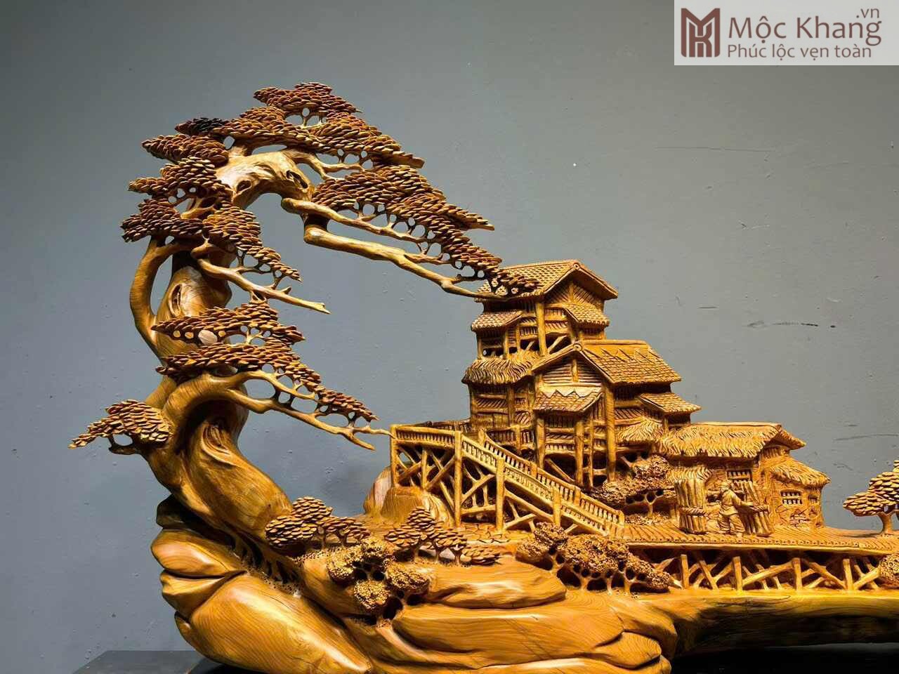 tieu-canh-lang-que-go-nhai-bach-cao-62cm tieu-canh-lang-que-go-nhai-bach-cao-62cm