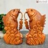 Cặp Tượng Cá Chép Gỗ Hương Đá Cao 30(cm)