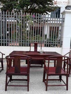 Bộ Bàn Trà Gỗ Cẩm Lai Việt Cao 81(cm)