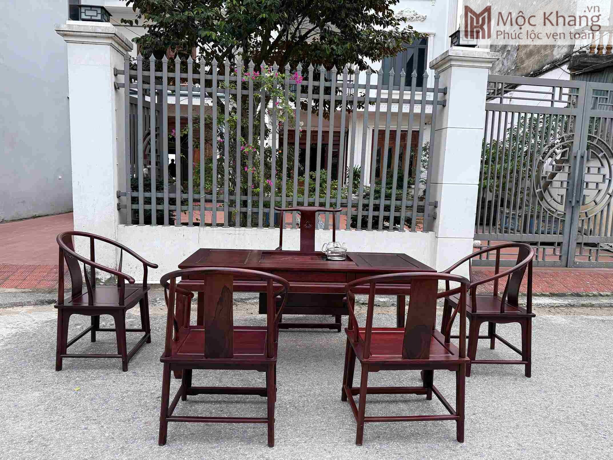 bo-ban-tra-go-cam-lai-viet-cao-81cm (1) Bộ Bàn Trà Gỗ Cẩm Lai Việt Cao 81(cm)