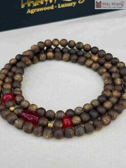 Chuỗi 108 Hạt Trầm Kỳ Hải Nam Mix Charm 6(mm)