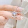Dây Chuyền Mặt Khánh Bạc S925 Đá Moonstone