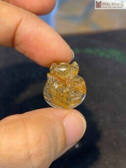 Hồ Ly Thạch Anh Tóc Vàng Cao 19(mm)