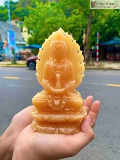 Phật Ngồi 2 Mặt Ngọc Hoàng Long Cao 15(cm)