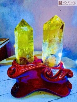 Trụ Đá Thạch Anh Vàng Cao 21(cm)