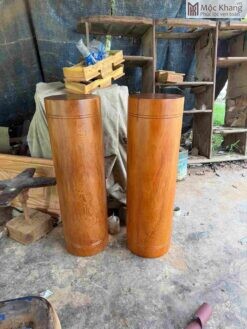 Trụ Gỗ Ngọc Am Đỏ Cao 100(cm)