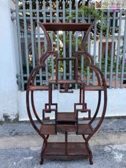 Tủ Bày Đồ Gỗ Cẩm Việt Cao 180(cm)