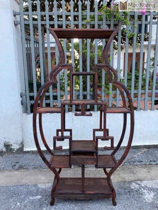 Tủ Bày Đồ Gỗ Cẩm Việt Cao 180(cm)