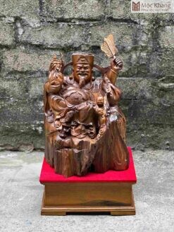 Tượng Cụ Thần Tài Gỗ Bách Xanh Cao 58 (cm)