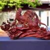 Tượng Gia Đình Gà Gỗ Cẩm Việt Ngang 75(cm)