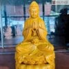 Tượng Quan Âm Ngồi Sen Gỗ Hương Cao 50(cm)