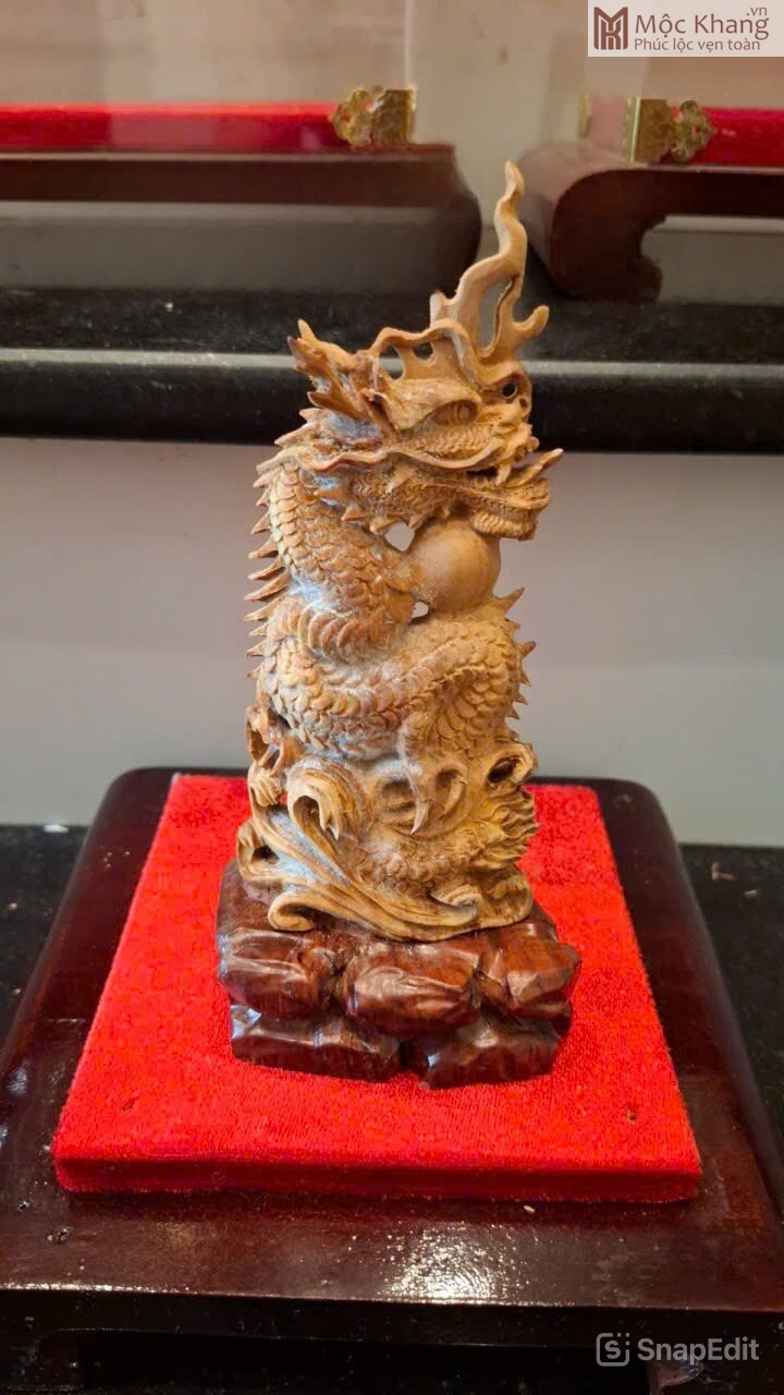 tuong-rong-go-hoang-dan-cao-17cm (1) Tượng Rồng Gỗ Hoàng Đàn Cao 17(cm)